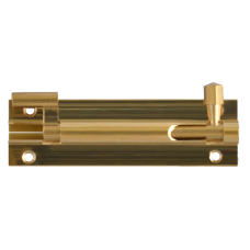 ASEC  Necked Barrel Bolt 76mm  - Polished Brass