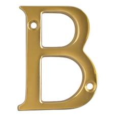 ASEC Metal Letters 50mm `B` - Polished Brass