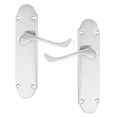 ASEC Oakley Plate Mounted Lever Furniture  Lever Latch  - Chrome Plated