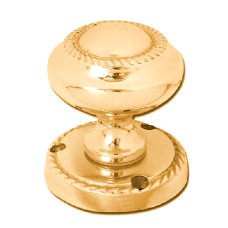 ASEC Georgian Mortice Knobs  - Polished Brass