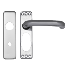 ASEC Plate Mounted Aluminium Lever Furniture  Bathroom - Anodised Aluminium