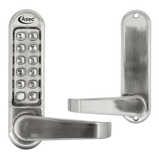 ASEC AS4300 Series Lever Operated Digital Lock No Latch AS4304  - Stainless Steel
