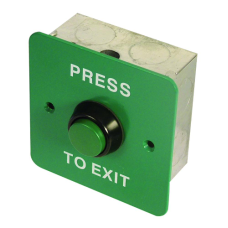 ASEC Press To Exit  Button `Press To Exit` - Green