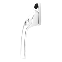 CHAMELEON Offset Locking Window Espag Handle  Left Handed - White