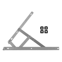 CHAMELEON Easy Clean Side Hung Egress Friction Hinge With Packers - 13mm - 17mm 300mm x 13mm 17mm - Stainless Steel