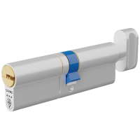 CAVEO TS007 3* Key & Turn Euro Dimple Cylinder 95mm 50Ext/45/10/40T Keyed To Differ - Dual Finish