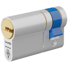 CAVEO TS007 3* Half Euro Dimple Cylinder 45mm 35/10 Keyed To Differ - Dual Finish