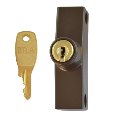 ERA 801 & 802 Automatic Window Snap Lock  Cut Key 1 Lock + 1 Key  - Brown