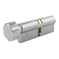 UNION 2X19 Euro Key & Turn Cylinder 74mm 37/T37 32/10/T32 Keyed Alike `WVL482`  - Satin Chrome