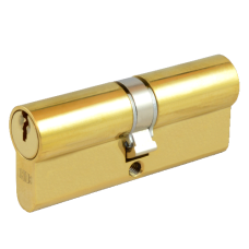 UNION 2X18 Euro Double Cylinder 65mm 32.5/32.5 27.5/10/27.5 Keyed Alike `WVL482` PL - Polished Lacquered Brass