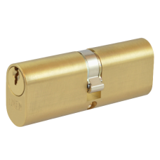 UNION 2X6 Oval Double Cylinder 83mm 41.5/41.5 36.5/10/36.5 Keyed To Differ PL - Polished Lacquered Brass