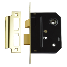 UNION 2294 Mortice Bathroom Lock 75mm  - Polished Lacquered Brass