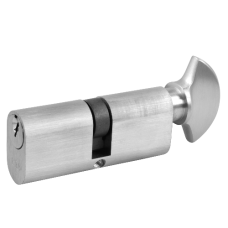 ERA 6-Pin Oval Key & Turn Cylinder 70mm 35/T35 30/10/T30 Keyed To Differ  - Satin Chrome