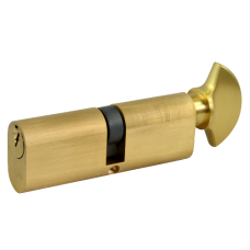 ERA 6-Pin Oval Key & Turn Cylinder 80mm 40/T40 35/10/T35 Keyed To Differ  - Polished Brass