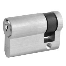 ERA 6-Pin Euro Half Cylinder 45mm 35/10 Keyed To Differ  - Satin Chrome