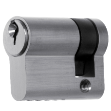 ERA 5-Pin Euro Half Cylinder 40mm 30/10 Keyed To Differ  - Satin Chrome