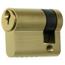 ERA 5-Pin Euro Half Cylinder 40mm 30/10 Keyed To Differ  - Polished Brass