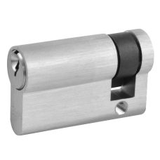 ERA 6-Pin Euro Half Cylinder 50mm 40/10 Keyed To Differ  - Satin Chrome