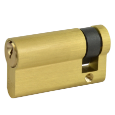 ERA 6-Pin Euro Half Cylinder 55mm 45/10 Keyed To Differ  - Polished Brass