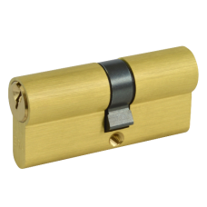 ERA 5-Pin Euro Double Cylinder 70mm 30/40 25/10/35 Keyed To Differ  - Polished Brass