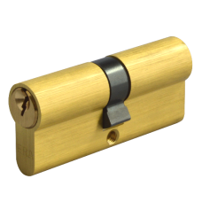 ERA 6-Pin Euro Double Cylinder 70mm 35/35 30/10/30 Keyed To Differ  - Polished Brass