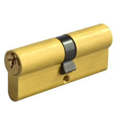 ERA 6-Pin Euro Double Cylinder 80mm 40/40 35/10/35 Keyed To Differ  - Polished Brass