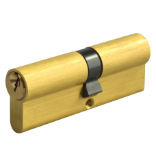 ERA 6-Pin Euro Double Cylinder 90mm 45/45 40/10/40 Keyed To Differ  - Polished Brass