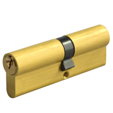 ERA 6-Pin Euro Double Cylinder 100mm 50/50 45/10/45 Keyed To Differ  - Polished Brass