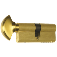 ERA 6 Pin Euro Key & Turn Cylinder 70mm 35/T35 30/10/T30 Keyed To Differ  - Polished Brass