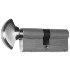 ERA 6 Pin Euro Key & Turn Cylinder 70mm 35/T35 30/10/T30 Keyed To Differ  - Satin Chrome