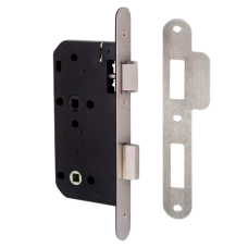 UNION J2C27 DIN Mortice Bathroom Lock 83mm Radius  - Stainless Steel