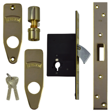 Banham M2002 Deadlock 75mm Keyed To Differ  - Satin Brass