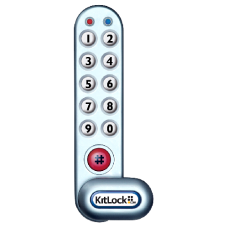 CODELOCKS KL1000 Battery Operated Digital Cabinet Lock  - Silver Grey