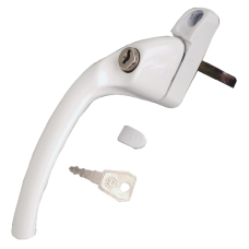 HOPPE UPVC Espag Handle Cranked Left Handed  - White