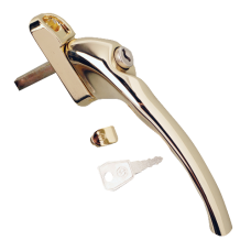 HOPPE UPVC Espag Handle Cranked Left Handed  - Gold