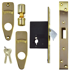 Banham M2002 Deadlock 75mm Keyed To Differ  - Polished Brass