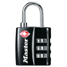 MASTER LOCK 4680 TSA Combination Luggage Padlock  - Black