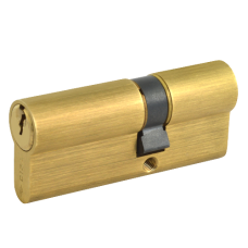 CISA C2000 Euro Double Cylinder 70mm 30/40 25/10/35 Keyed To Differ  - Polished Brass