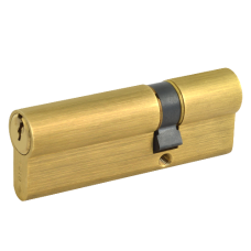 CISA C2000 Euro Double Cylinder 80mm 30/50 25/10/45 Keyed To Differ  - Polished Brass