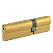 CISA C2000 Euro Double Cylinder 90mm 35/55 30/10/50 Keyed To Differ  - Polished Brass