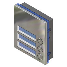 VIDEX 4K Series Extension Panel 3 Button - Stainless Steel
