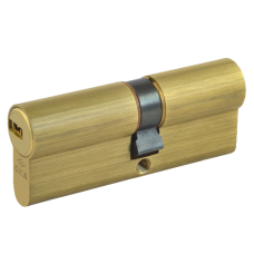 CISA Astral Euro Double Cylinder 80mm 40/40 35/10/35 Keyed To Differ  - Polished Brass