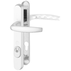 HOPPE Door Furniture PAS24 Atlanta 92mm Centres 122mm Screw Centres  - White