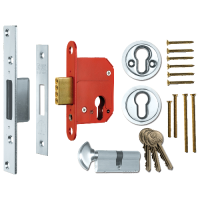 ERA 233 Fortress BS Euro Keyless Egress Key & Turn Deadlock With Cylinder 64mm KD  - Satin Chrome