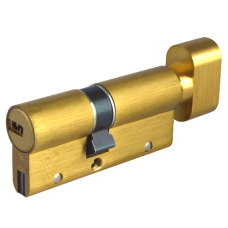 CISA Astral S Euro Key & Turn Cylinder 70mm 30/T40 25/10/T35 Keyed To Differ  - Polished Brass