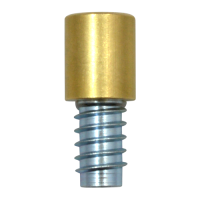 BRAMAH R1 ROLA Sash Window Stop 19mm R1/02B 1 Lock & 1 Insert - Polished Brass