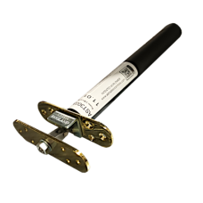 ASTRA 3003 Concealed Door Closer Radius Plate Brass - Polished Brass