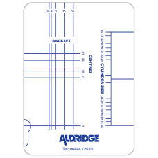 ALDRIDGE Multipoint Lock & Cylinder Gauge Perspex - Clear