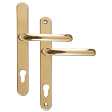 FAB & FIX Balmoral 92PZ Lever/Lever UPVC Furniture Brass - Polished Brass