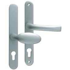 MILA Prolinea 92/62 Offset Lever/Pad UPVC Furniture - 240mm Backplate  - Chrome Plated